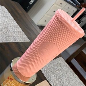 Starbucks pink matte studded tumbler